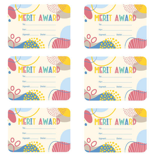 6x 30pc Learning Can Be Fun Growing Minds Merit Award Certificates A5