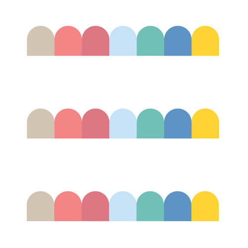 3x 12pc Learning Can Be Fun Growing Minds Scalloped Border Pack 90 x 7cm