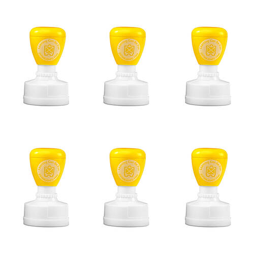 6PK Learning Can Be Fun Bee-utiful Work Self-Inking Merit Stamp Yellow