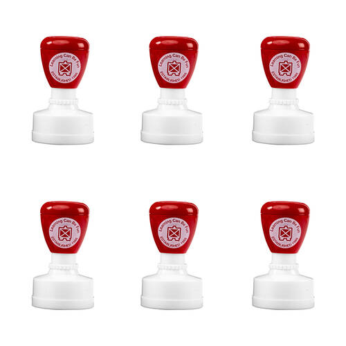 6PK Learning Can Be Fun Great Effort Self-Inking Merit Stamp Red