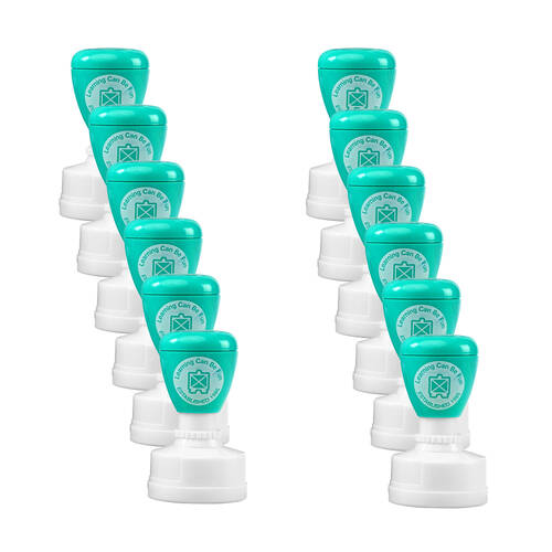 12PK Learning Can Be Fun Hang in There Self-Inking Merit Stamp Blue