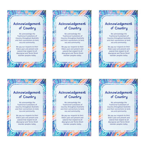 6PK Learning Can Be Fun Ocean Country Acknowledgement of Poster 43x56cm