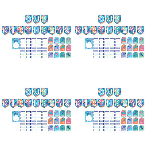 4x 73pc Learning Can Be Fun Birthday Bulletin Board Set Ocean Country