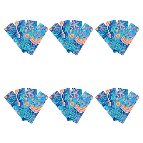 6x 32pc Learning Can Be Fun Ocean Country First Nations Bookmarks 15x5cm