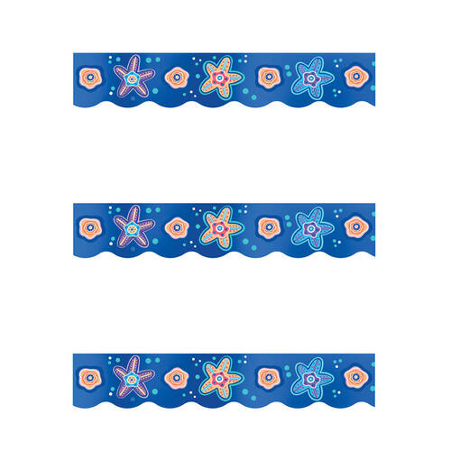 3x 12pc Learning Can Be Fun Ocean Country Die-Cut Border Pack 90cm x 7cm