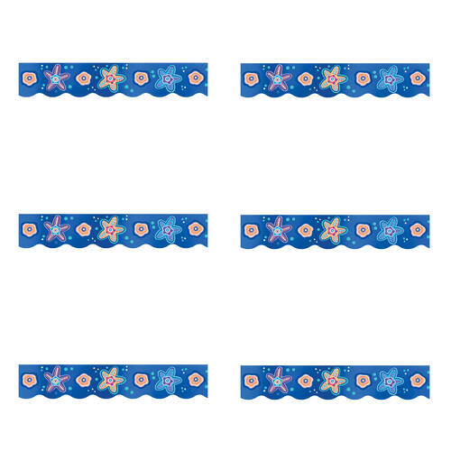6x 12pc Learning Can Be Fun Ocean Country Die-Cut Border Pack 90cm x 7cm