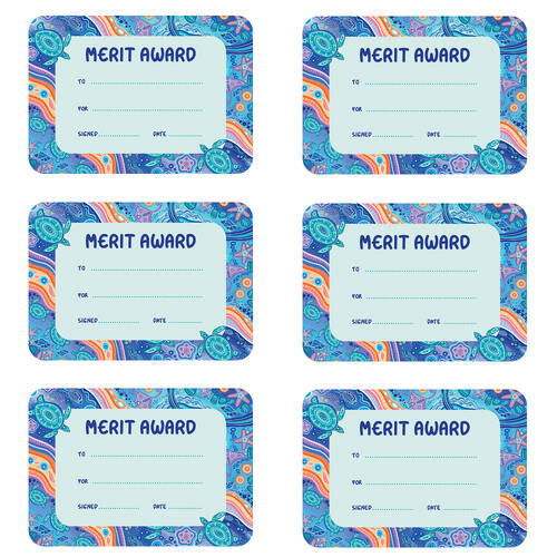 6x 30pc Learning Can Be Fun Ocean Country Merit Award Certificates A5