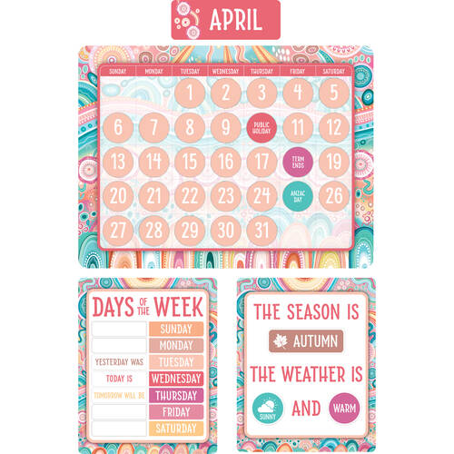 93pc Learning Can Be Fun Calendar Bulletin Board Set Sacred Country