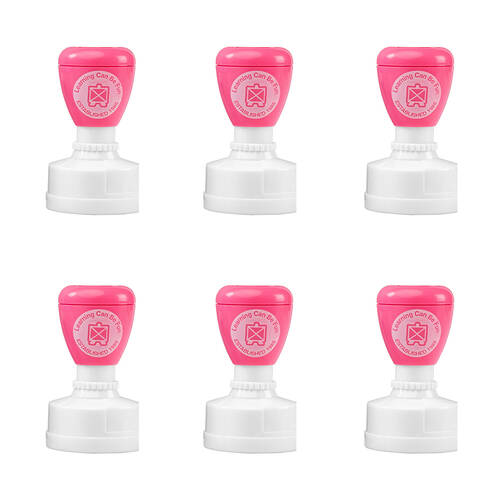 6PK Learning Can Be Fun Sacred Country Sandhill Self-Inking Merit Stamp Pink