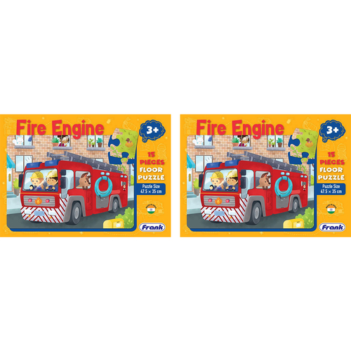 2x 15pc Frank Educational Floor Jigsaw Puzzle Fire Engine 3+