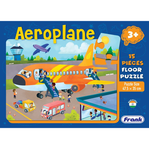 15pc Frank Educational Floor Jigsaw Puzzle Aeroplane 3+