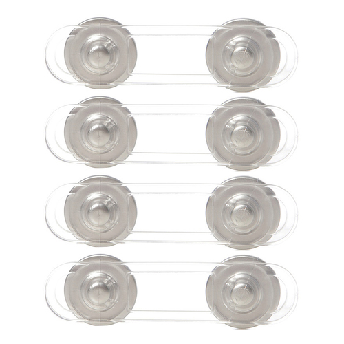 4pc Dreambaby Baby Safety Mini Multi-Purpose Latches - Silver