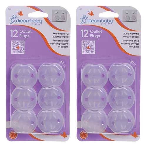 24pc Dreambaby Baby Safety Outlet Plugs For AU/NZ Plugs Clear