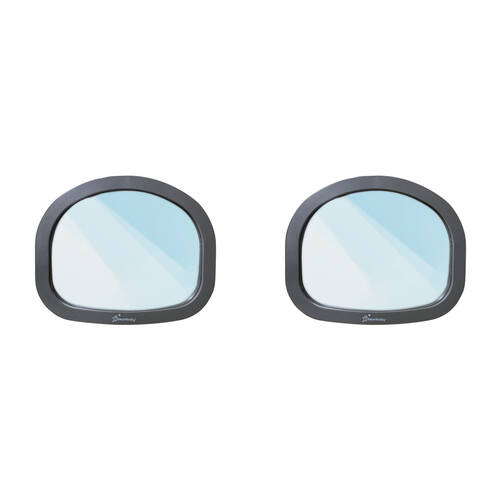 2PK Dreambaby Ezy-Fit Large Arched Rear View Mirror 29x24cm - Grey
