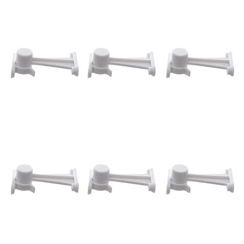 6x 2pc Dreambaby Door Catch Child Safety Door Stopper - White