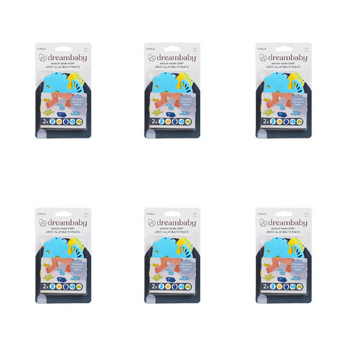 6x 10pc Dreambaby Non-Slip Bath Mats Appliques 11x19cm