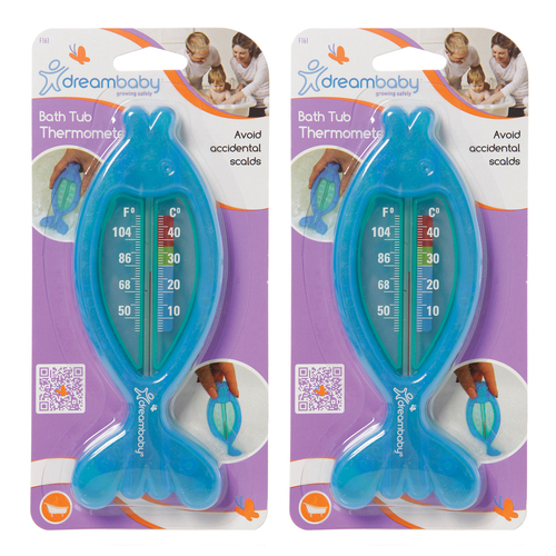 2PK Dreambaby Bath Tub Bathing/Shower Thermometer - Fish