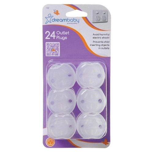 24pc Dreambaby Baby Safety Outlet Plugs For AU/NZ Plugs Clear