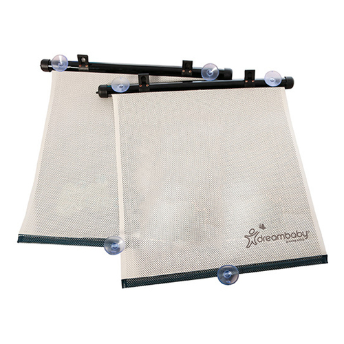 2pc Dreambaby Adjustable Car Roller Shades 36x50cm