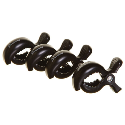 4pc Dreambaby Strollerbuddy 7.5cm Clips For Stroller/Pram Black
