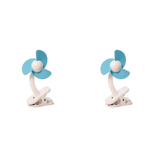 2PK Dreambaby Stroller Foam Travel Cooling Fan Portable - Blue
