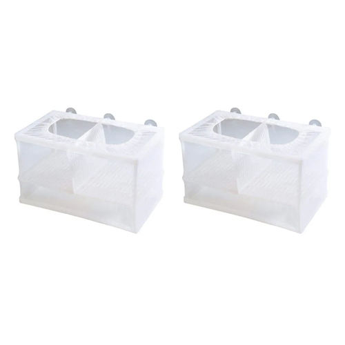2PK Boyu Aquarium/Fish Tank Net Style Fish Breeder Double 15x25x15cm