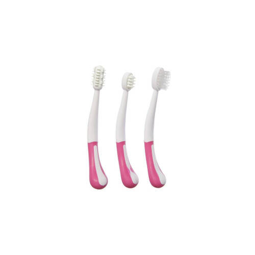 3pc Dreambaby 3-Stage Baby Gum & Tooth Care - Pink