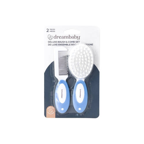 Dreambaby Deluxe Brush & Comb Set Kids/Baby Grooming Kit - Blue