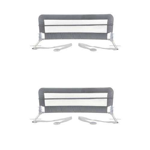 2PK Dreambaby Kids Maddox Mesh Adjustable Safety Bed Rail 2y+/ 110 x 45.5cm Grey