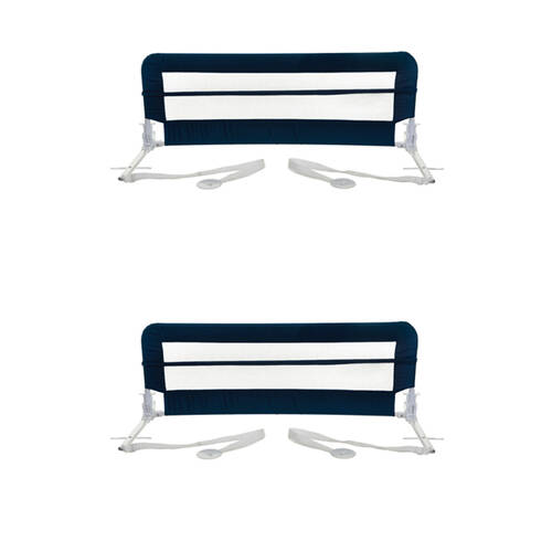2PK Dreambaby Kids Maddox Mesh Adjustable Safety Bed Rail 2y+/ 110 x 45.5cm Navy