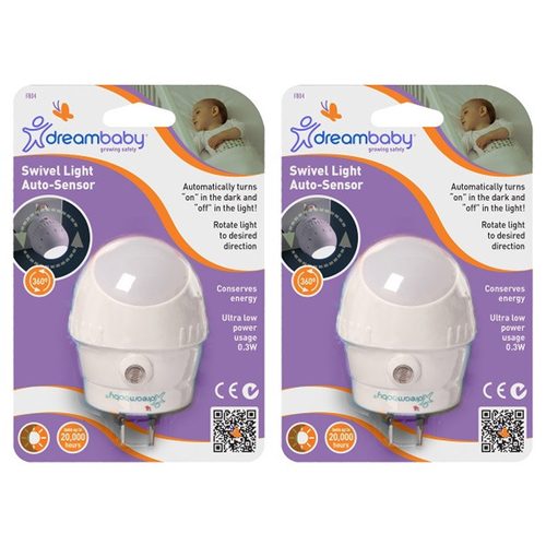 2PK Dreambaby Swivel Auto Sensor Night Light