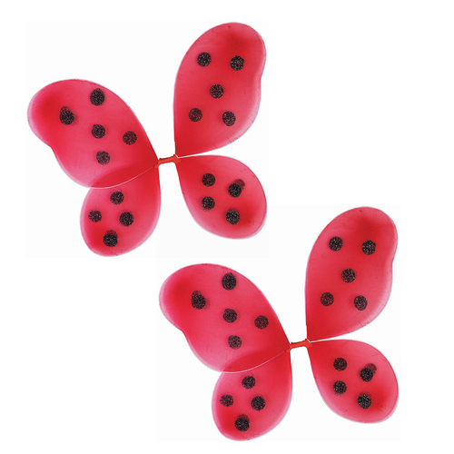 2PK Rubies Fabric Ladybug Wings Costume Set Accessory Child