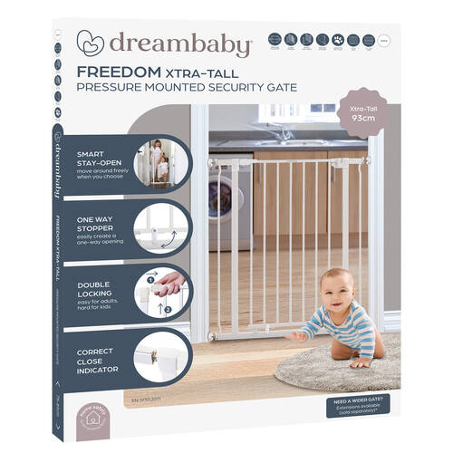 Dreambaby Baby/Kids Safety Freedom Xtra Tall Security Gate 2x70x92cm