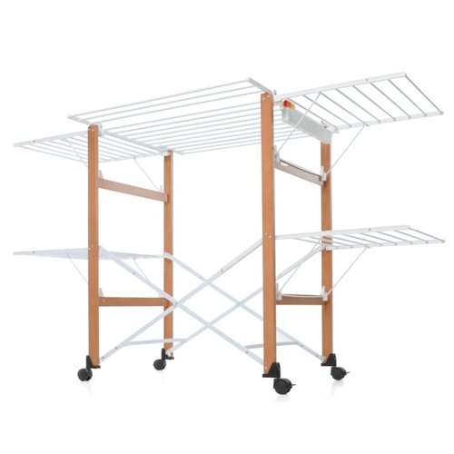 Foppapedretti Gulliver 174cm Foldable Clothes Airer - Walnut