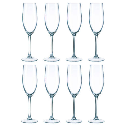 2 x 4pc Wiltshire Classico Flute Champagne Drinking Glasses Set 160ml