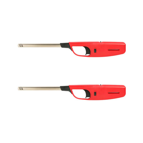 2PK Ai De Chef Disposable Flame Lighter/Butane Gun Torch - Red
