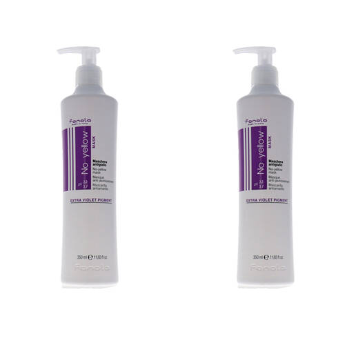 2PK Fanola No Yellow Mask Nourishing/Hydrating Colour Maintenance 350ml Hair Care