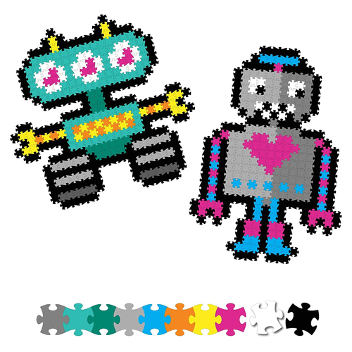 700pc Fat Brain Toy Co Jixelz Puzzle Toy Set Roving Robots 6y+