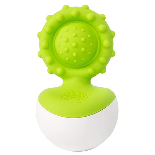 Fat Brain Dimpl Wobbl Green Baby Toy - 0m+