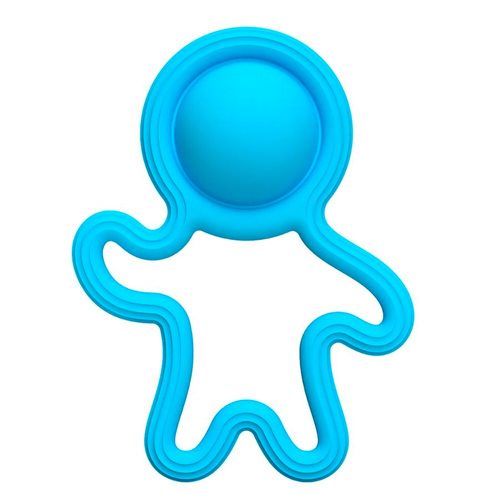 Fat Brain Toy Co. Lil Dimpl Kids Silicone Teether Toy Blue 14cm 0m+