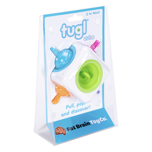 Fat Brain Toys Co 14cm Tugl Cube Pull Pop Discovery Kids Toy 2+