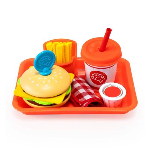 24pc Fat Brain Toy Co. Pretendables Burger & Fries Kids Play Set 3y+