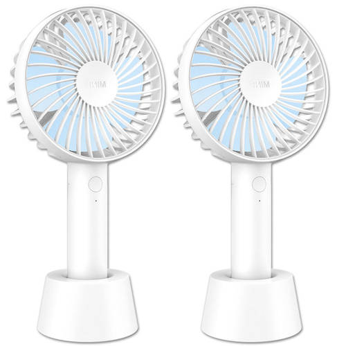2x Sansai Rechargeable Handheld Fan - White/Blue