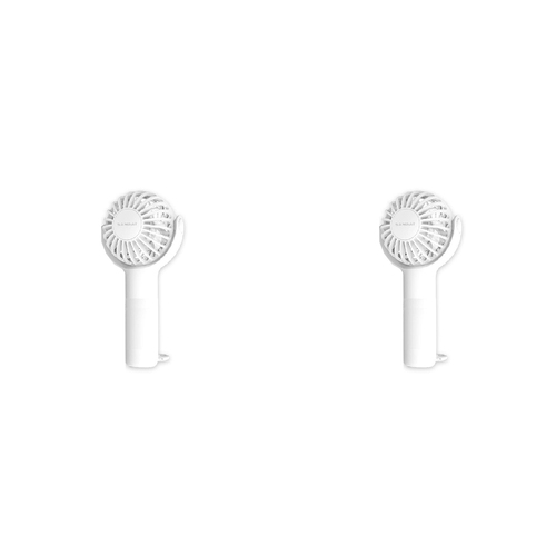 2PK Sansai 3W Mini USB Portable Rechargeable Fan 8x15cm - White