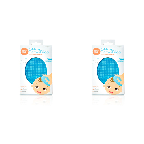 2PK Frida Baby/Infant Toddler Grooming Head to Toe Bath Brush 0m+ - Blue