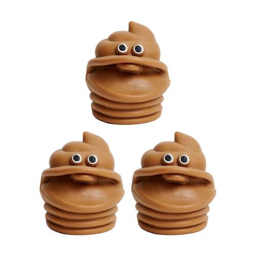 3PK  Funnybone Poo Hand Puppet Gag Plush Funny Interactive Fun Toy