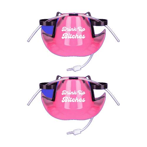 2PK  Funnybone Cowgirl Drinking Hat Hands Free Party Accessory Fun Gift