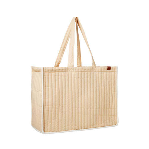 Fabelab 100% Organic Cotton Weekend Tote Bag 60cm Oversized Wheat