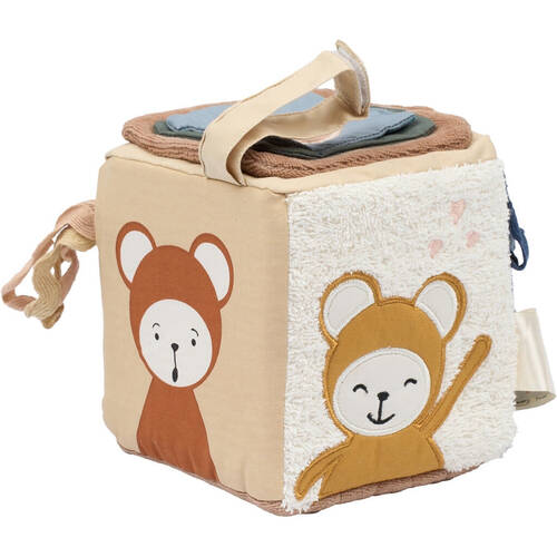 Fabelab Fabric Cube Newborn Baby Sensory Tactile Toy Bob Has Feelings 12cm
