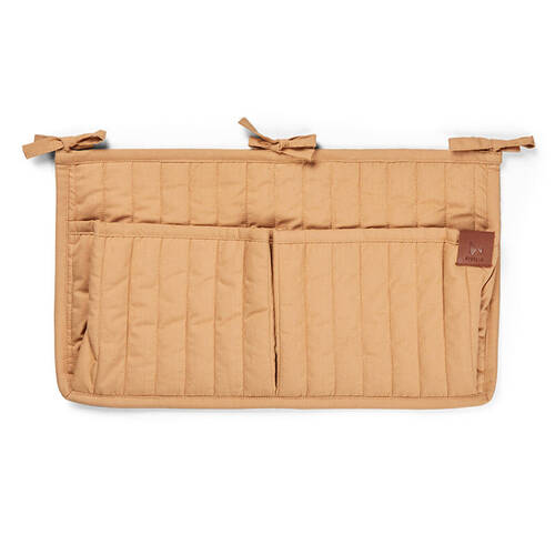 Fabelab 100% Cotton Quilted Crib or Wall Pocket Storage Small Caramel